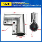 3-3 4 In  Chain Link Fence Gate Corners Aluminum Alloy Crooked Net Gatepost Head