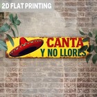 Canta Y No Llores Sombrero Mexican Vintage Metal Sign Tin Wall Decoration Plaque