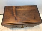 Vintage Wood Table Cabinet Box Sewing Country Rustic Primitive 12 X 9 X 7