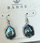 Barse Nwt Green Blue Abalone Sterling Silver Drop Earrings