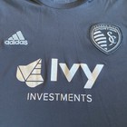 Adidas Sporting Kansas City Jersey Mens Large L Gray Climalite Mls Soccer Skc
