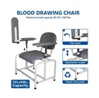 Helsevesen Blood Drawing Phlebotomy Chair Padded Adjustable Grey  small Tear