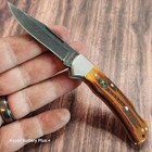 Remington Backwoods Lockback 3 63  Closed Bone Handles Folding Pocket Knife