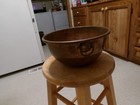 Vintage Copper Mixing Bowl 10    Brass Ring Villedieu Ml France 2lbs