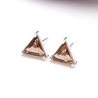 Natural Smoky Topaz Triangle Stud Earring 925 Sterling Silver Minimalist Jewelry