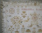 1856 Antique Dutch Cross Stitch Needlwork Sampler Signed Johanna Robben