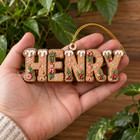 Henry Gingerbread Personalized Name Wooden Ornament 4 5 Inch Christmas Decor