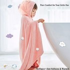 Pink Cat Toddler Baby Hooded Bath Towel 27 5x55 Inch Absorbent Bathrobe