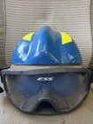 Bullard Usrx Ems Fire Helmet Blue With Goggles Fast Shipping 