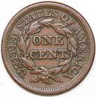 1847 1c N-36 Braided Hair Large Cent 