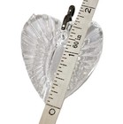 Vtg Waterford Crystal Large Heart Pendant Sterling Silver Bale