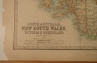 Antique Map South Australia New South Wales Victoria   Queensland 1900s 19 X 24