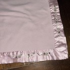 Small Wonders Pink Blanket Satin Trim Edge Flowers Baby Blanket Security Lovey