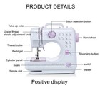 Electric Portable Sewing Machine Crafting Mending Machine 12 Built-in Stitches