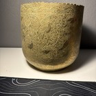 Antique 1900   s Indian Brass Planter Pot With Etched Design 7 5x7