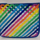Bogg Bags Clear Designer Zipper Insert  set Of 2  Travel Organizer Rainbow Strip