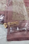 Mohey Celebrationwear Silk Dupatta Shawl Wrap W  Gold Embroidery   Rhinestones
