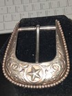Nos Western Ranger Belt Buckle Silver In Color  Fit 1 5  Belt