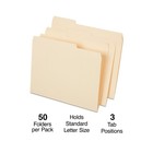 Staples File Folder 1 3-cut Tab Letter Size Manila 50 pack  st541077-cc 