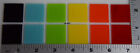 12 Pieces 1  X 1  Opaque Rainbow Colors Bullseye 3mm Thick Glass 90 Coe