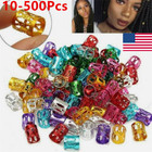 10-500pcs Hair Jewelry Braid Rings Cuffs Decor Pendants Dreadlocks Beads Access 