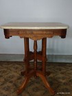 Eastlake Victorian Marble   Walnut Hall Table - Aesthetic Movement