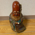 Fukurokuju God Kutani Ware Pottery Statue 10 2 Inch Old Japan Antique Figurine