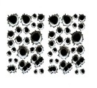 2pcs 3d Bullet Hole Car Stickers  Simulation Stereoscopic Fake Gun Bullet