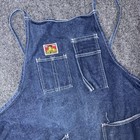 Ben Davis Denim Bib Apron Blue Mens One Size Utility Work Pockets Cotton Shop