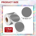500 Pack 3 Inch Colored Dot Stickers Labels Grey