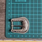 Vintage Western Floral Engraved Belt Buckle Silver Tone Rope Edge 2  Small