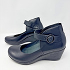 Dansko Rebel Pump Heels Shoes Women s Size 8 5-9 Us 39 Eu Black Leather
