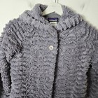Patagonia Girls Size M  10  Pelage Deep Pile Fleece Faux Fur Jacket Gray