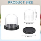 Glass Cloche Display Dome  4 7  X 4 7  Glass Dome Display Case  Black