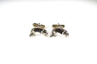 Vintage Swank Gold Tone Jumping Trout Bass Fish Cufflinks Mcm Fishing Gift