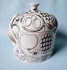 Arabia Finland Paratiisi Oval Tureen Black White Original Birger Kaipiainen