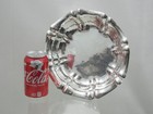 Fine 800 Silver Fruit Bowl Hand Wrought   Hammered Modern Italy   not Sterling  