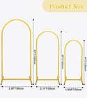 Gold Metal Wedding Arch Stand Set For Ceremony  Party    Event Decor  6ft  5ft 
