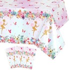  Fairy Table Cloth  3 Pcs Plastic Butterfly Tablecloth Spring Floral 