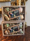 Set Of 12 Vintage Ceramic Golden Fruit  Christmas Decorations -preowned