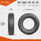 Set Of 4 St205 75r14 Trailer Tires Radial 8pr Replacement Tyre Fit 205 75d14