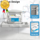 Baby Changing Station Wall Mounted  Horizontal Diaper Changing Table Foldable Di