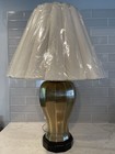 Vintage Xl Scalloped Fluted Ivory Fabric Bell Lamp Shade 15 25    X 23 5    Nos New