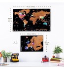 Atles And Green Scratch Off World Map With Bonus Eu Map 11    X 17   