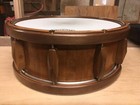 5 1 2 X14 Custom Made Snare Drum  Cherry Stave Shell  Walnut Lugs 