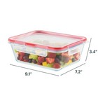 Freshlock Glass Food Storage Container  Airtight   Leakproof Plastic 8 Cup
