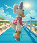 Disney Store Daisy Duck Pink Shirt 18  Plush Doll Stuffed Animal Toy