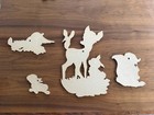 Vintage Bambi Disney Wall Hanging Decor Nursery Kids Room Set Chipboard