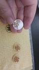 Chanel Button Lot Of 3 Authentic Clover Gold Resin France 14   18 Mm