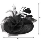 Fascinator Hat Hair Clip Hat For Women Fibre Feather Flower Bowler Small Veil   